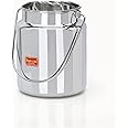 Sumeet Stainless Steel Akhand - Jointless Milk Can/Oil Can/Milk Barni/Oil Pot with Lid, 5000ML Capacity, 18Cm Dia, Silver