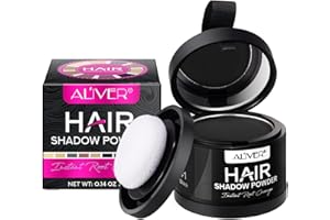 QUROMOJY Retouche Racines Cheveux Poudre,Poudre de Retouche de Racines,Poudre Coiffante Pour Cheveux,Avec effet ombré,Résultats professionnels naturels, Rapides et faciles (#1Noir)