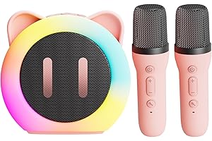 MUMUWIND Karaoke per Bambin, Karaoke con Microfono, Karaoke Cassa con 2 Microfoni,Regalo karaoke bambina, Giochi Bimba Regalo Compleanno per 3, 4, 5, 6, 7, 8, 9,10,11,12+ Anni