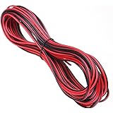 20 METERS 2 CORE BLACK RED 12V 12 VOLT EXTENSION CABLE AMP CAR AUTO VAN BOAT LED STRIP AUDIO SPEAKER WIRE