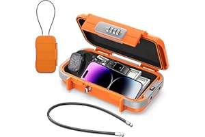 Cassaforte Portatile con Combinazione, [Impermeabile] Diyife Cassetta di Sicurezza Portatile, Mini Cassaforte da Viaggio con Corda Metallica Rimovibile per Casa, Ufficio, Spiaggia, Sampeggio, Giallo