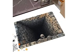 Générique Halloween matta optisk håleffekt realistisk skalle skrämmande