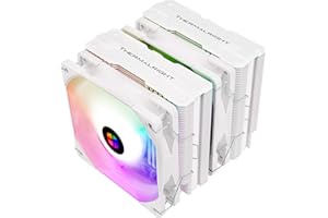 Thermalright Peerless Assassin 120 CPU Air Cooler,6 Heat Pipes, Dual 120mm TL-C12W-S PWM Fan,Aluminium Heatsink Cover,AGHP Technology,for AMD AM4/AM5 Intel LGA 115X/1200/2011/1700/1851 (White ARGB)