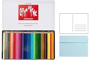 JCKEL Caran d'Ache Matite colorate acquerellabili in scatola in meta 40 pezzi. Selezione Classic. Made in swiss(France Import)
