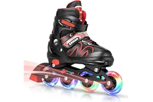 ERNAN Inline Skates,Adjustable Light up Kids Inline Skates, for Boys and Girls,Roller skate for Kids Youth, Beginner
