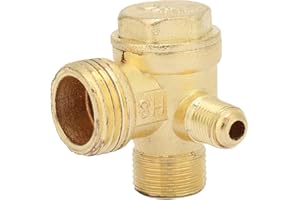 YOSOO HEALTH GEAR Zawór zwrotny sprężarki powietrza, zawór sprężarki powietrza, trójdrożny jednokierunkowy zawór zwrotny mosiężny zawór zwrotny do podłączenia przewodów rurowych