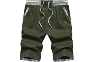 Djtnzdm Pantaloncini Uomo Cotone Cargo Estivi Eleganti Casual Elastico Bermuda Chino Shorts Classico Pantaloncini Corti Uomo con Tasche