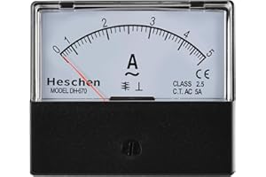 Heschen Rectangle Panel Mounted Current Meter Tester Ammeter Dh-670 AC 0-5A Class 2.5 CE Listed