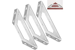 LWAIX Eckverbinder Edelstahl Winkel 10Stk Winkelverbinder Eckwinkel Möbelbau Dreiecksstütze Metall Eckverbindet Dreieck Form Ecke Klammer für Regal Schrank Tisch Stuhl Holz Möbel