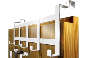 4smile Wieszak na drzwi do zawieszenia wewnątrz – biały wieszak na drzwi z antypoślizgowymi i filcowymi podkładkami – oszczędność miejsca jako wieszak na ubrania na drzwi wewnątrz