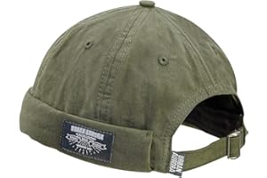 Clakllie Berretto unisex in cotone Docker senza tesa cappello arrotolato polsino porto cappello moda regolabile marinaio berretto estivo all'aperto casual per uomo donna