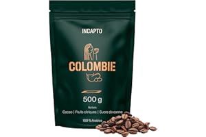 Incapto Café en Grain de Spécialité 500g | Origine Colombie | 100% Arabica | Café de Spécialité 84 points SCA | Torréfaction Naturelle et Artisanale | Ferme Huila, Cadefihuila