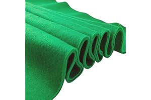 Jtnohx Tela de Fieltro Artesanal, Hojas de Fieltro de 1,4 mm de Grosor para Manualidades, Tela de Colores Suaves de 90 x 90 cm para Proyectos de Arte y Costura (Verde)