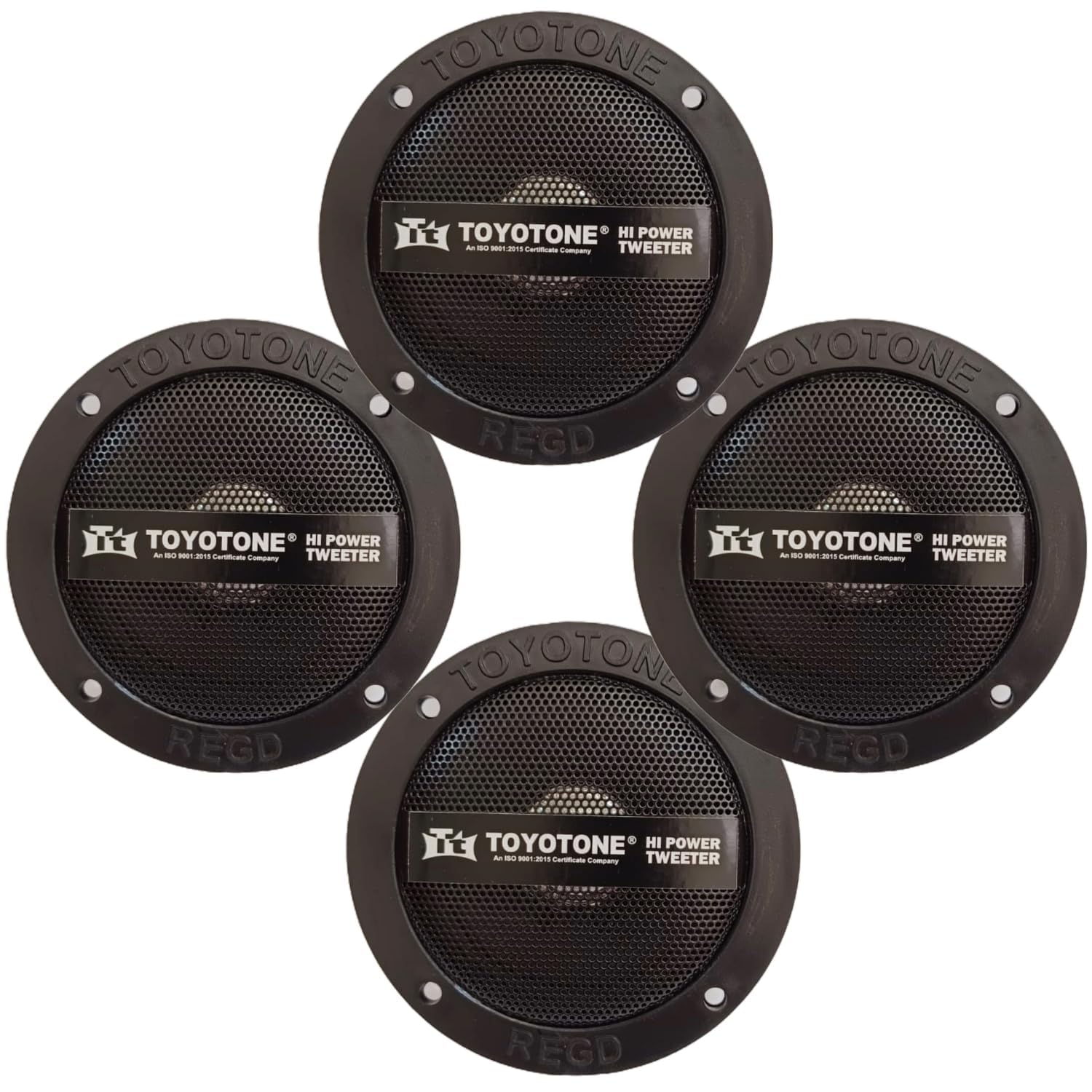 TOYOTONE Tweeter Speaker High Power Tweeter for Car & Home Music (3Inch-100W-Tweeters-PackOf4)
