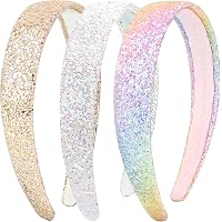 6 Bunte Glitzer-Stirnbänder Für Mädchen & Frauen – Rutschfest & Niedlich