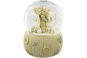 Button Corner Teddy Resin Snow Globe in Gift Box