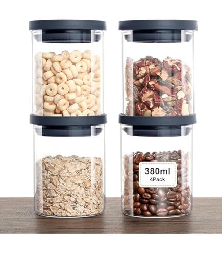 6 Barattoli Vetro 500ml Per Alimenti Con Coperchi Ermetici Ed Etichette