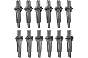 Coloch 12 Pack Wedge and Feather Shims, 5/8 Inches Heavy Duty Rock Splitting Wedges Stone Splitter Hand Tools for Rock, Stone, Concrete, Marble, Granite