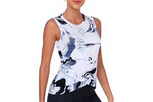 Akiooue Workout Tank Tops for Women Sleeveless Gym Sports Yoga Tops Athletic Running Moisture Wicking Crop Vest Shirts