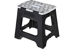 Vigar Taburete Plegable Compacto para Adultos, 32 cm Taburete Plegable Antideslizante para Casa, Dormitorio, Baño, Armario, Oficina, Soporta hasta 150 kg, Rococco on Top