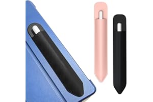 OQKAHIV Ensemble de 2 Prises en Silicone pour Apple Pencil 2ème et 1ère Génération, Qualité Supérieure, Support Magnétique et Double Tap, Couleurs Noir et Rose