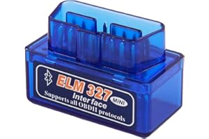 SELURK Mini Escáner OBD2 ELM327 Bluetooth para Diagnóstico de Vehículos - Lector de Códigos de Error y Fallos para Coche Multimarca, Compatible con iOS, Android y Windows