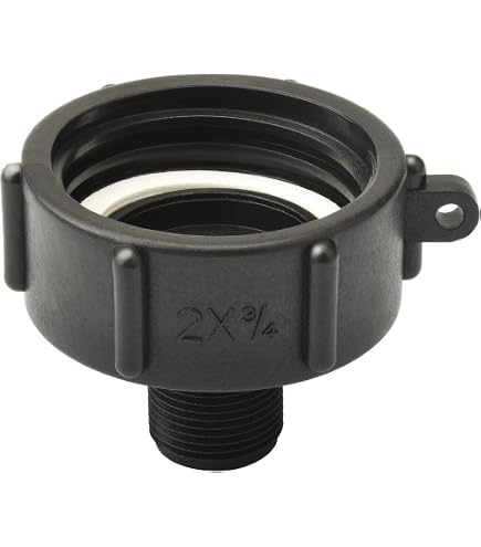 IBC - 2 adattatori per serbatoio IBC, connettore da S60 x 6 a 4 tubi, raccordo filettato da 1,2 cm