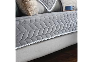 YWQJL Samt Sofabezug Sofaschoner antirutsch1 2 3 4 Sitzer,l Form Sofaüberwurf rutschfest,Sofa Überzug hundedecke Sofa Couch Überzug Couch Überzug Sofa Überwurf,grey-90x240cm