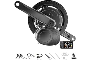 VARSTROM TSDZ Motore Centrale 36V 250W TSDZ2B con Schermo LCD EKD01 Multilingua, Kit di Conversione Bici Elettrica TSDZ2 2024 Versione Motore Centrale Sensore di Torque