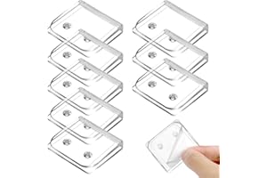 MOZEAT LENS 8 Sztuk Samoprzylepnych Klipsów do Zasłony Prysznicowej - Ochrona Przed Pryskaniem, Przezroczyste, Wiatroszczelne