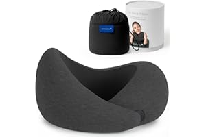 Ostrichpillow Go Neck Pillow - Reisekissen mit Memory Foam, 360º Ergonomisches Design, Asymmetrische Seiten, Reisetasche Inklusive, Waschbarer Modal-Bezug