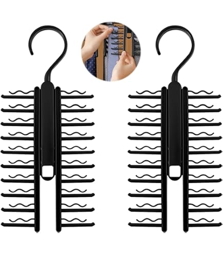 Support De Rangement Pour Ceinture à 11 Cravates, Porte-Cravate Suspendu Pour Garde-Robe Avec Rail Coulissant, Support De Rangement Pour Garde-robe-47cm