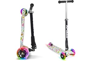 ‎APOLLO Apollo Kids Whiz LED Roller, Faltbarer Scooter für Kinder ab 3 Jahre, LED Räder, für Jungs und Mädchen egal ob 3 4 5 oder 6 Jahre alt, Stabiler Kinderroller für EIN sicheres Fahrgefühl, Tretroller