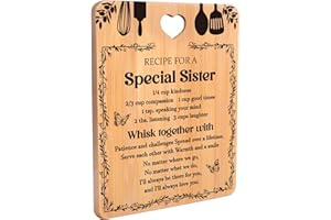 APJIELOP Sister Gifts, Sister Christmas Gifts, Xmas Gifts for Sister - Cutting Board, Sister Birthday Gifts from Sister Brother, Gifts for Sisters on Her Birthday, Special Sister Gifts