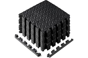 Yes4All 30x30 cm jusqu'à 3,3 m² Set 12/16/36 Carreaux de sol en mousse EVA, tapis en mousse, tapis de sol de gymnastique, tapis de sol à emboîtement Sol de garage, piscine extérieure, bain à remous