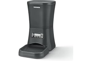 DOGNESS Comedero automático para perros 9L para perros grandes, dispensador automático de comida para perros con temporizador, extragrande, dispensador automático programable de alimentos para