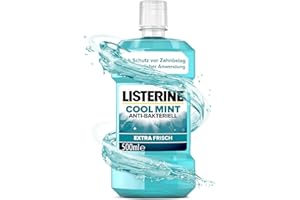 ‎LISTERINE LISTERINE Cool Mint 500 ml, antibakterielle Mundspülung mit ätherischen Ölen und Minzgeschmack, Mundwasser bekämpft wirksam Bakterien im Mundraum, optimale Ergänzung zur täglichen Zahnpflege