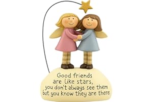 STOCKSTORE Angel Style Best Friend Figurine with Hanging Star - Ornament Friend Gifts For Women – Sentimental Ready to Gift Keepsake Ornament For Birthdays or Best Friend