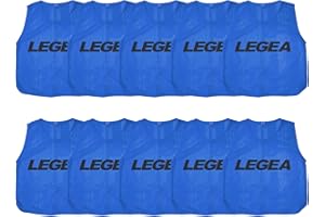 LEGEA 10 x Casacca Allenamento Calcio Promo – Gilet Sportivo Training Unisex XS–XXL per Bambini, Juniores e Adulti – Pack 10 Colori Assortiti