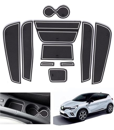 Tapis De Sol Conducteur Pour Renault Captur 2013-2019 - Sur Mesure, Motif Drapeau Français - Antidérapant, Brodé, Fabriqué En Italie