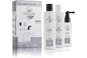 Nioxin Système en 3 parties | Système 1 | Cheveux naturels avec traitement léger des cheveux clairsemés | Traitement du cuir chevelu | Traitement épaississant des cheveux