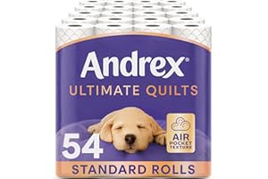 Andrex Toilet Roll - Supreme Quilted Toilet Paper, 54 Toilet Rolls