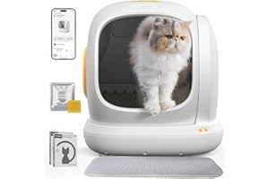 Wolmds Litière Chat Autonettoyante UBPet C20 – Bac Litière Automatique 75L, Idéal pour Plusieurs Chats, Anti-Fuites, Anti-Odeur, Sécurité Renforcée