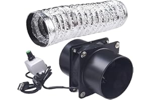 LVYXON Ventilatore di ventilazione per condotto di scarico, aspiratore portatile con tubo flessibile USB, ventilatore di ventilazione regolabile fai da te, per cucina di casa (con tubo da 100 cm)