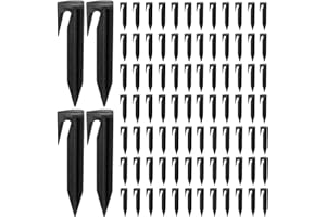 Gatphy Lot de 100 piquets de sol pour câbles de délimitation de tondeuse à gazon robotique, crochet universel d'ancrage au sol pour tondeuse à gazon robotisée