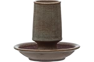 Creative Co-op Uchwyt na zapałki, kamionka, szary