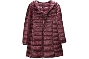 PEUIGNAO Piumino Leggero Donna Lungo Con Cappuccio Invernale Puffer Jacket Donna Piumini Leggeri Lunghi Donna Invernali Giacca Trapuntata Giubbotto Giacche Piumino Impermeabile Oversize Donna Taglie Forti