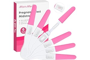 MOMMED Test de Grossesse, 6 X emballés individuellement HCG Test, sensibilité HCG de 25 mIU(25 Ng/L), Pregnancy Test, Détection rapide en 3 minutes