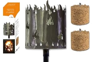 KEDBROK Fackel Gartenfackel Flammen 140 cm Feuerschale Metall + Stiel + 2 x Brennmittel 64090 F77