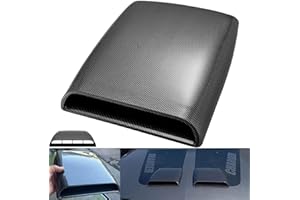 NATGIC Auto Luftstrom Vent Cover Universal Auto Dekorative Luftstrom Einlasshaube Scoop Bonnet Vent Aufkleber Cover Hood - Kohlefaser